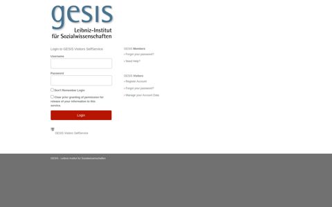 Web Login Service - Gesis