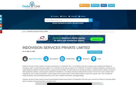 INDOVISION SERVICES PRIVATE LIMITED - Company ...