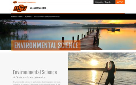 Environmental Science Graduate Program | Oklahoma State ...