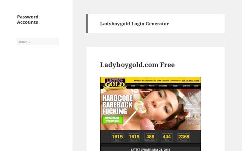 Ladyboygold Login Generator - Password Accounts