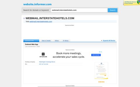 webmail.interstatehotels.com at WI. Outlook Web App