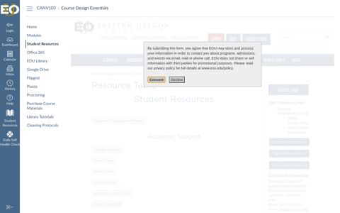 Student Resources - My Dashboard