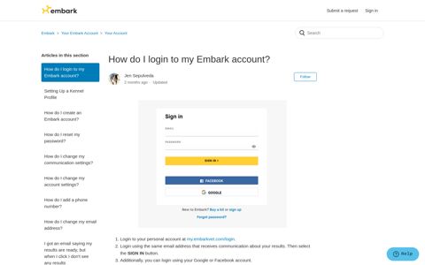 How do I login to my Embark account? – Embark