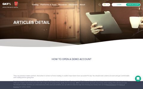 how to open a demo account - GKFX