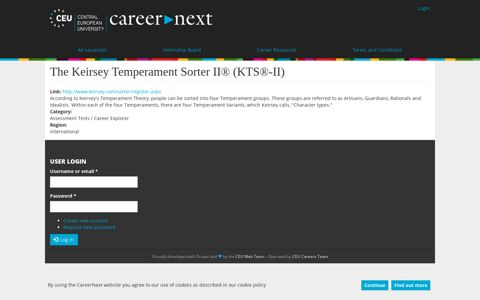 The Keirsey Temperament Sorter II® (KTS®-II) | CareerNext