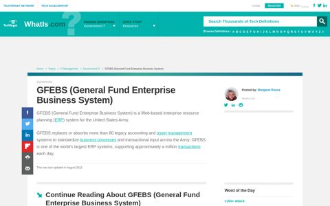 What is GFEBS (General Fund Enterprise Business System ...