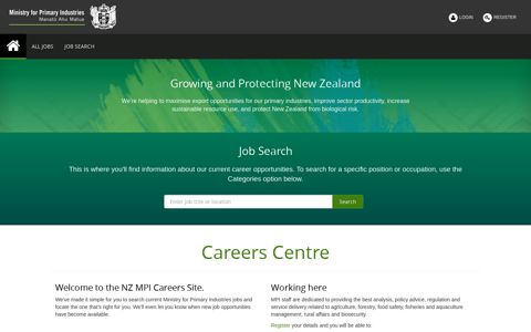 NZ Ministry for Primary Industries Careers