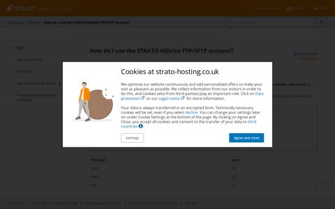 How do I use the STRATO HiDrive FTP/SFTP account?