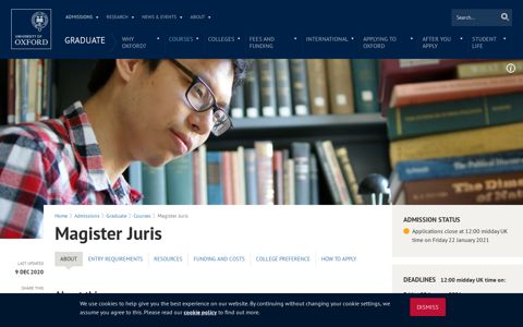 Magister Juris | University of Oxford