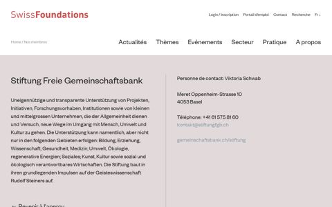 Stiftung Freie Gemeinschaftsbank - SwissFoundations