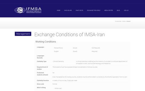 Exchange Conditions of IMSA-Iran - IFMSA Exchange Portal