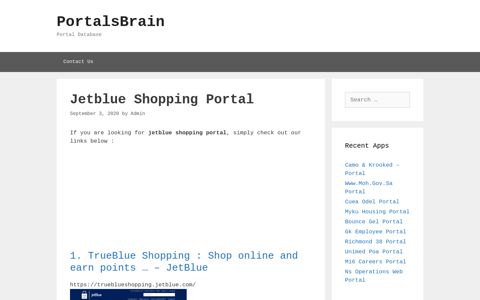 Jetblue Shopping Portal - PortalsBrain - Portal Database
