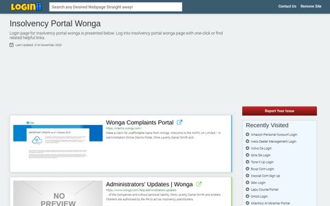 Insolvency Portal Wonga - Loginii.com