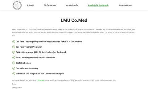LMU Co.Med (Tutorien, … ) – Fachschaft Medizin – LMU ...