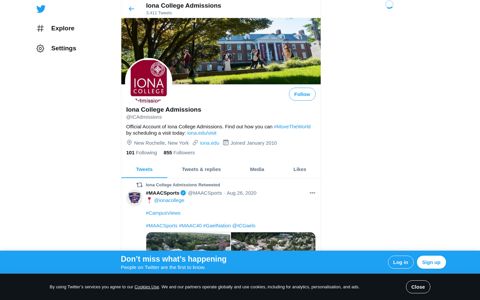Iona College Admissions (@ICAdmissions) | Twitter