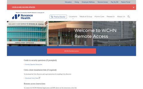 Healthcare Professionals | Education | Portal | WCHN