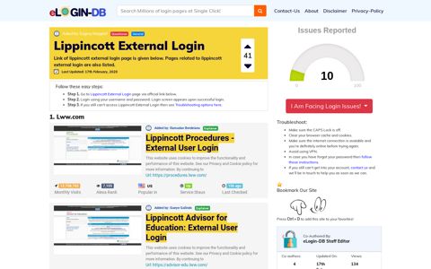 Lippincott External Login - A database full of login pages from ...