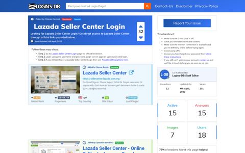 Lazada Seller Center Login - Logins-DB