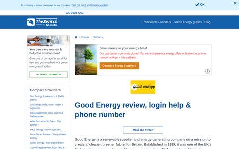 Good Energy review, login help & phone number - The Switch