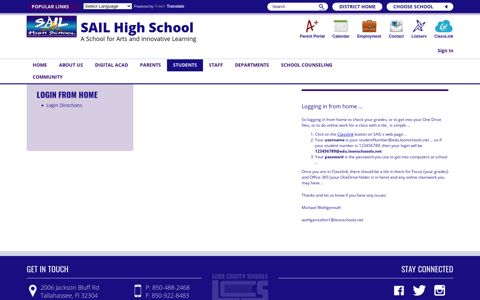 Login from Home / Login Directions - Leon County Schools