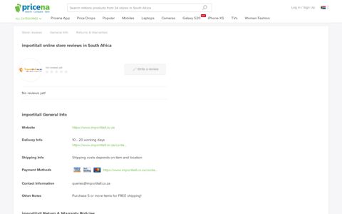 importitall online store reviews - Pricena
