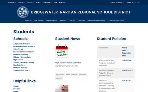 Students - Bridgewater-Raritan Regional School District