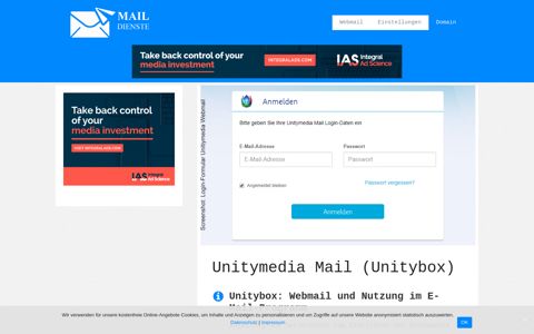 Unitybox ?️ Unitymedia Mail Login · IMAP, POP3, SMTP ...