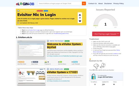 Evisitor Nic In Login