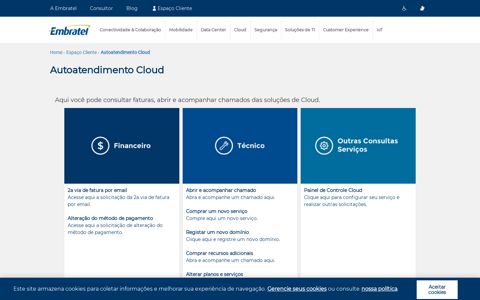 Autoatendimento Cloud | Embratel