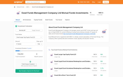 Essel Finance AMC Mutual Fund Investment in 2020 | Scripbox