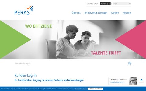 Personalwirtschaft: Kunden-Log-in - Peras GmbH