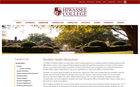Student Resources - Hiwassee College - Madisonville, TN
