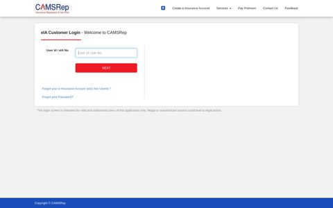 elnsurance Account |Registered User |CAMSRep