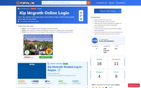 Kip Mcgrath Online Login - Portal-DB.live