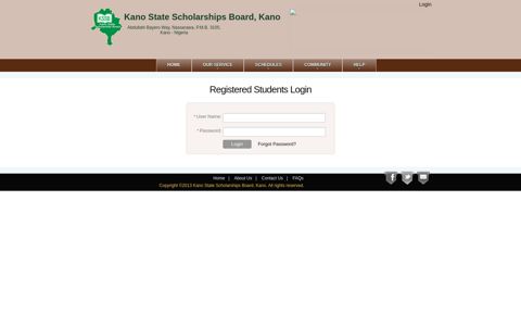 Login - Kano State Scholarships Board, Kano
