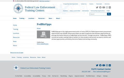 FedBizOpps | Federal Law Enforcement Training Centers