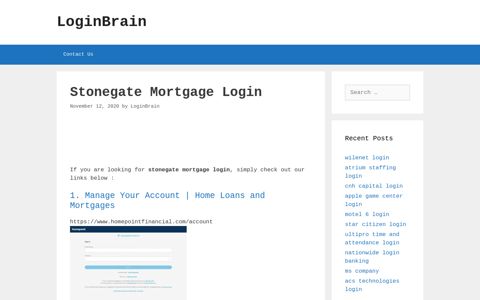stonegate mortgage login - LoginBrain