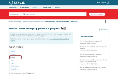 How do I create self sign-up groups in a group set... - Canvas ...
