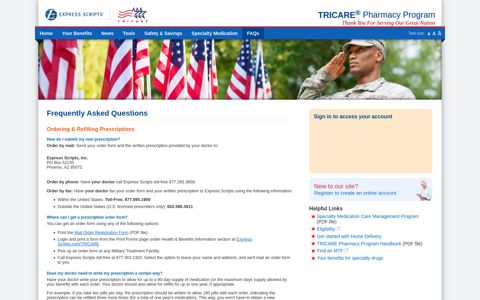 Orders & Refill FAQ - TRICARE Pharmacy Program | Express ...