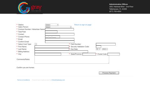 Gray Television, Inc - Online Payments - iCheckGateway.com
