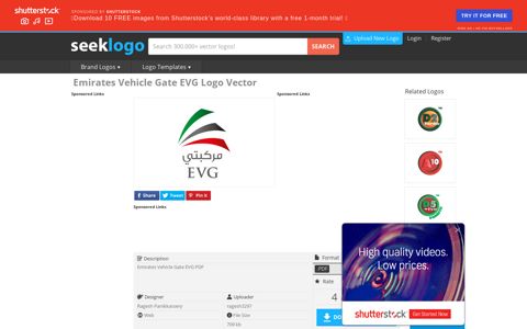 Emirates Vehicle Gate EVG Logo Vector (.PDF) Free Download