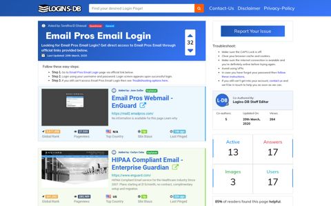 Email Pros Email Login - Logins-DB