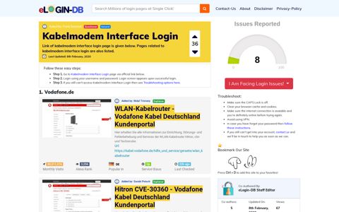 Kabelmodem Interface Login - штыефпкфь login 0 Views