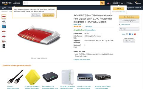 AVM FRITZ!Box 7490 International 4-Port ... - Amazon.com