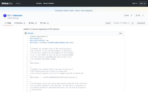 phpBB 3.2.0 .htaccess (original) plus HTTPS redirection · GitHub