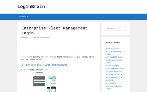 enterprise fleet management login - LoginBrain
