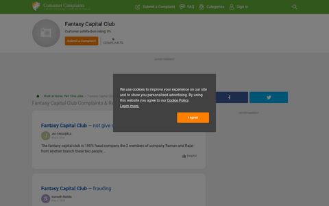 Fantasy Capital Club Reviews | File a Complaint | Customer ...