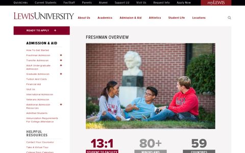 Admissions | Freshman Admission - Lewis University