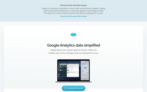 GAget - Google Analytics data simplified