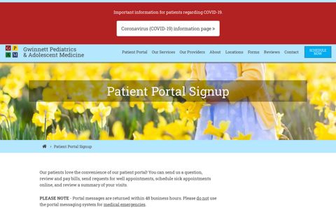 Patient Portal Signup - Gwinnett Pediatrics and Adolescent ...